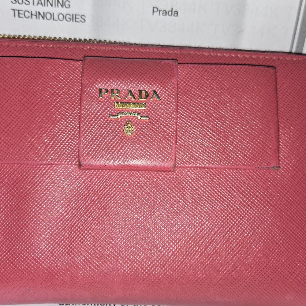 Prada Vibrant Pink Leather Wallet - Picture 2 of 4